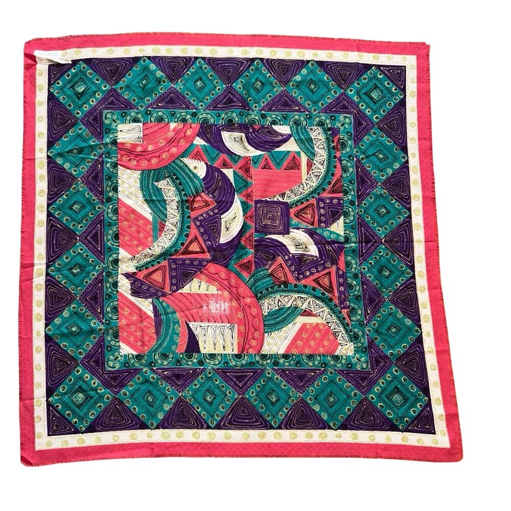 Vintage Express Made-in-Italy Geometric Scarf